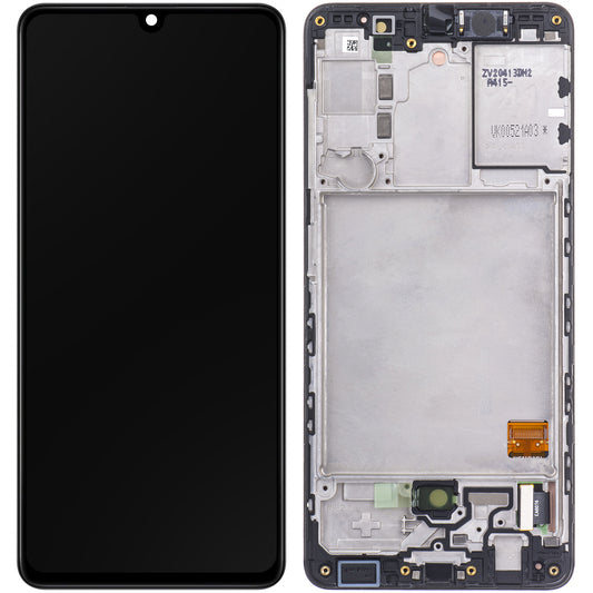 Touchscreen Display Samsung Galaxy A41 A415, mit Rahmen, Schwarz, Service Pack GH82-2282860A