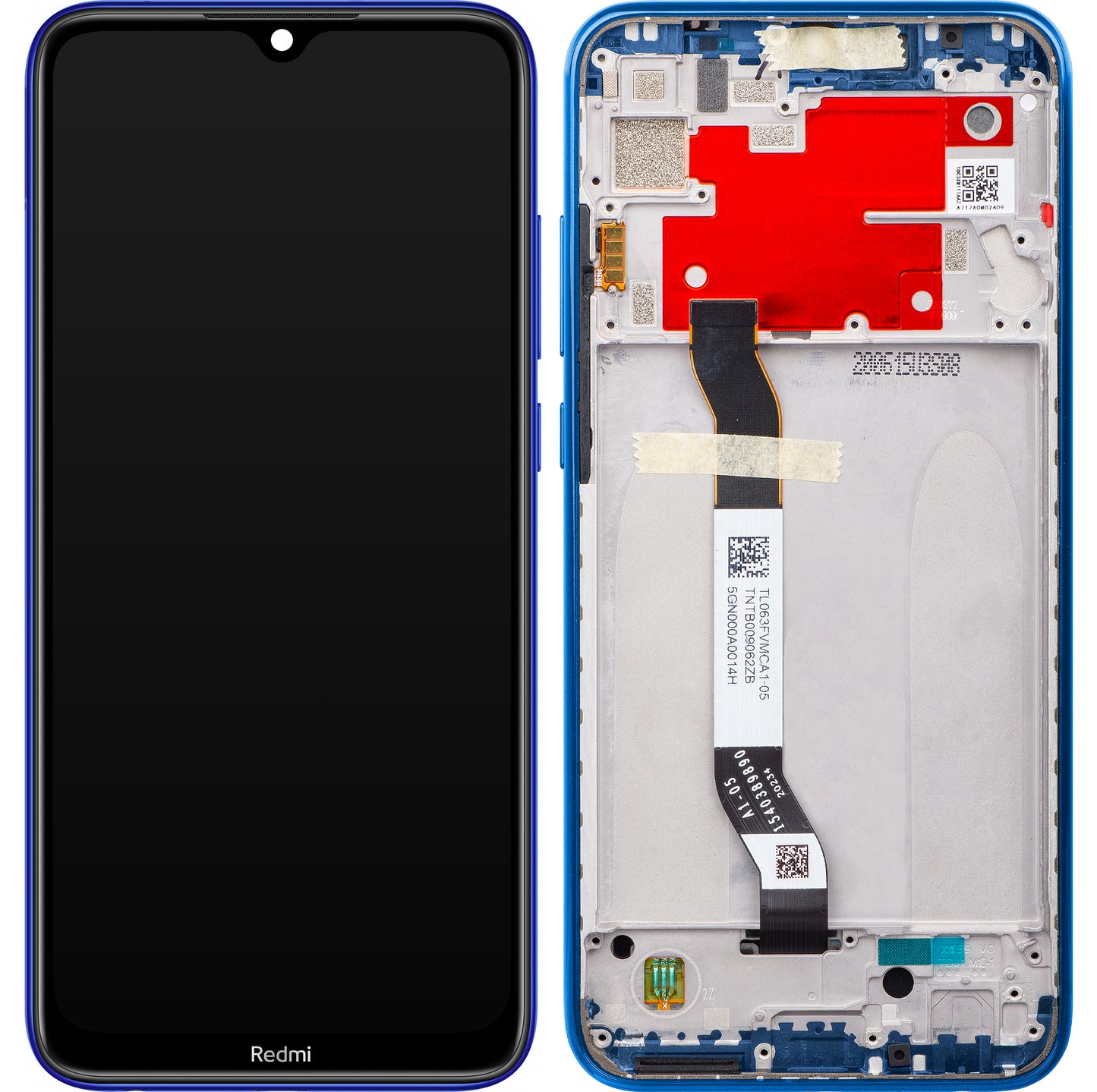 Display mit Touchscreen Xiaomi Redmi Note 8T, mit Rahmen, Blau, Service Pack 5600030C3X00