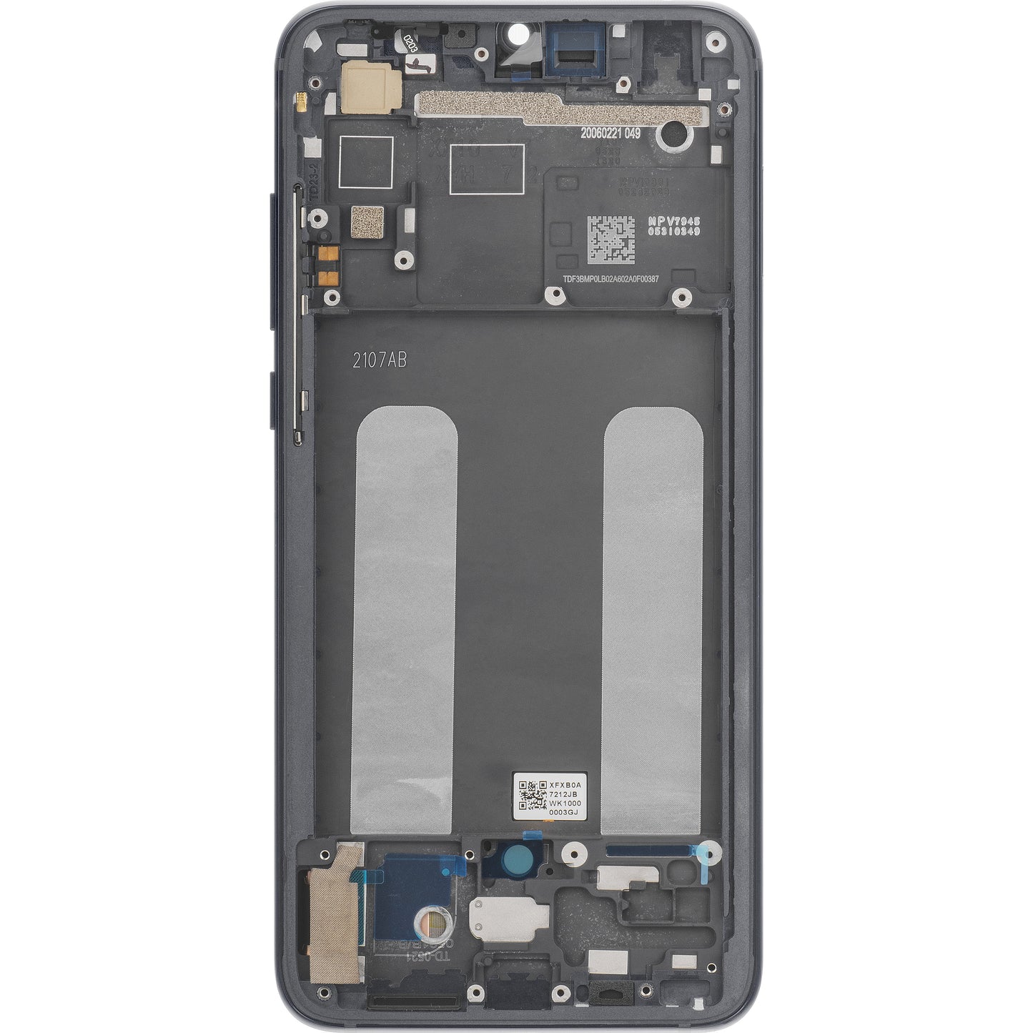Display mit Touchscreen Xiaomi Mi 9 Lite, mit Rahmen, Grau, Service Pack 560610118033
