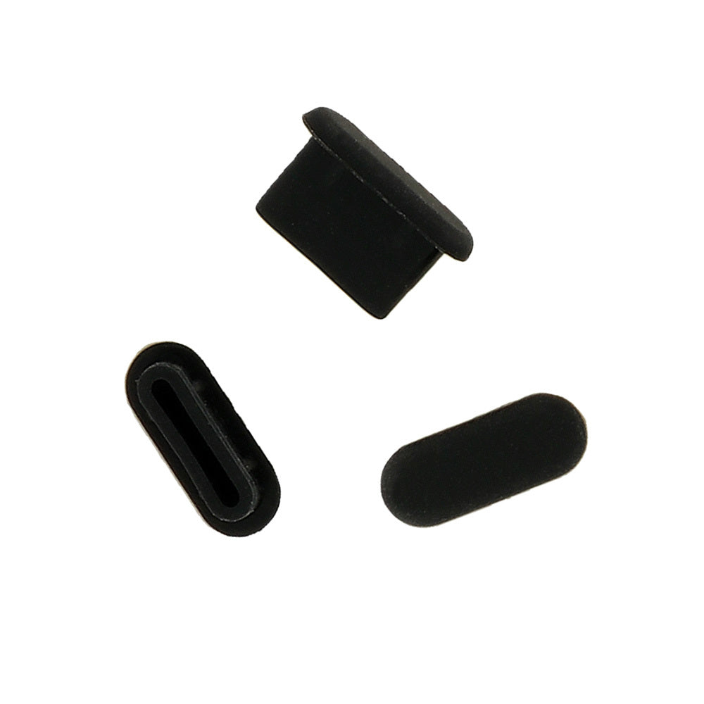 OEM Phone Port Dust Plug, USB-C, Set of 10, Black
