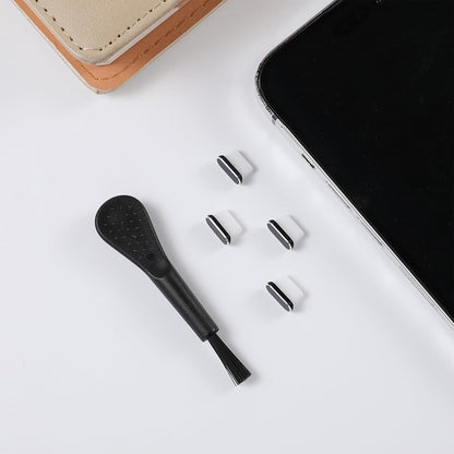 Staubschutzkappe Telefonanschluss Techsuit AD1, USB-C, 4er Set, Schwarz