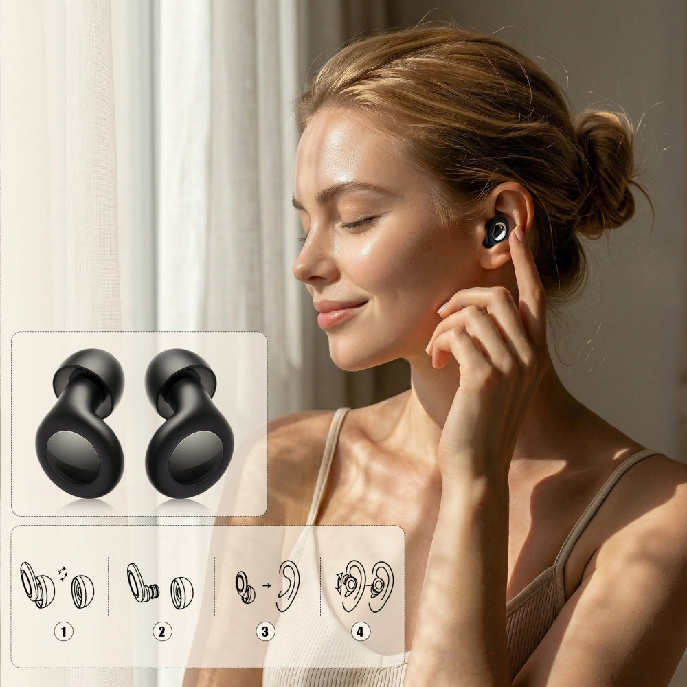 Tech-Protect QuietFit Ohrstöpsel, Schwarz