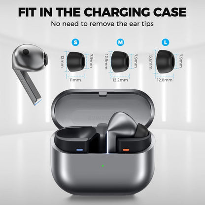 Tech-Protect Ohrstöpsel für Samsung Galaxy Buds3 Pro, Größe S / M / L, Schwarz