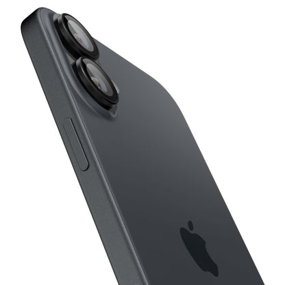 Spigen EZ FIT Rückkamera-Schutzfolie für Apple iPhone 16 Plus / 16, sicheres Glas, 2er-Set, Schwarz AGL07921