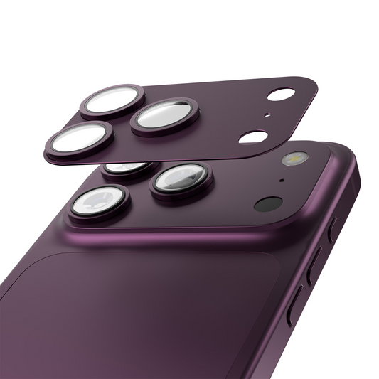 Rückkamera-Schutzfolie Etteri für Apple iPhone 18 Pro, gehärtetes Glas, Weinrot