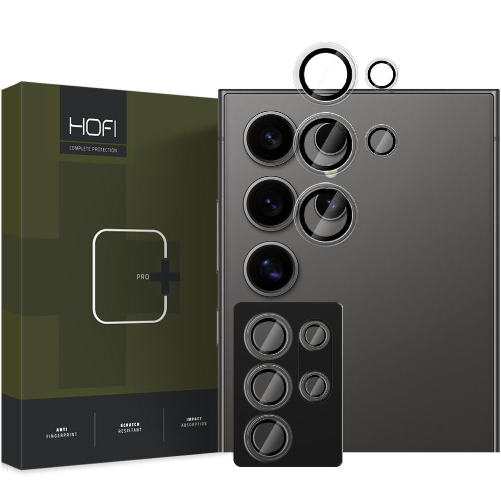 HOFI CamRing PRO+ Rückkamera-Schutzfolie für Samsung Galaxy S25 Ultra S938, gehärtetes Glas, Schwarz