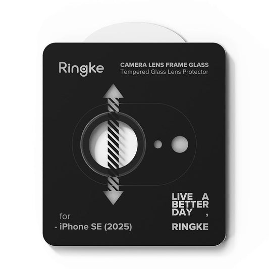 Schutzfolie Ringke für die Rückkamera des Apple iPhone 16e, gehärtetes Glas, Set mit 2 Stück, Schwarz