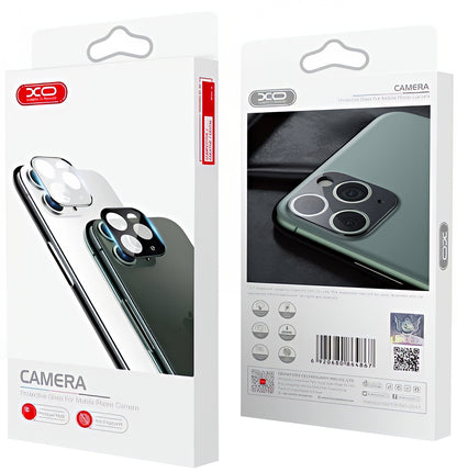 3D Rückkamera-Schutzfolie XO Design für Apple iPhone 12 Pro, gehärtetes Glas, Schwarz