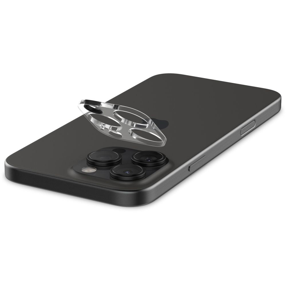 Spigen Optik Rückkamera-Schutzfolie für Apple iPhone 15 Pro Max / 15 Pro, sicheres Glas, Vollkleber, 2er-Set, transparent