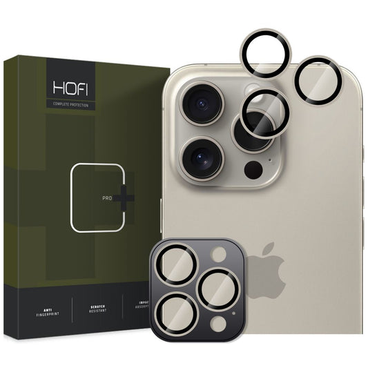 Kamera-Schutzfolie HOFI CamRing PRO+ für Apple iPhone 16 Pro Max / 16 Pro, glasgeschützt, grau 