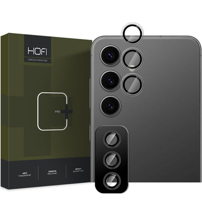 Schutzfolie für Rückkamera HOFI CamRing PRO+ für Samsung Galaxy S25+ S936, Gehärtetes Glas, Schwarz