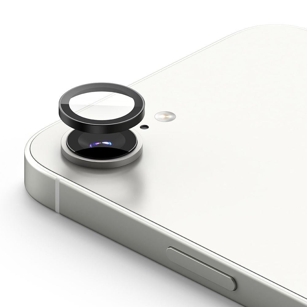 Schutzfolie Ringke für die Rückkamera des Apple iPhone 16e, gehärtetes Glas, Set mit 2 Stück, Schwarz