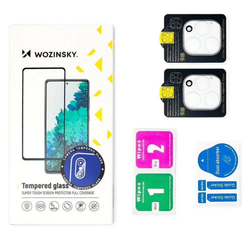 Schutzfolie für die Rückkamera WZK für Apple iPhone 17 Pro, Gehärtetes Glas, Set 2 Stück, Schwarz
