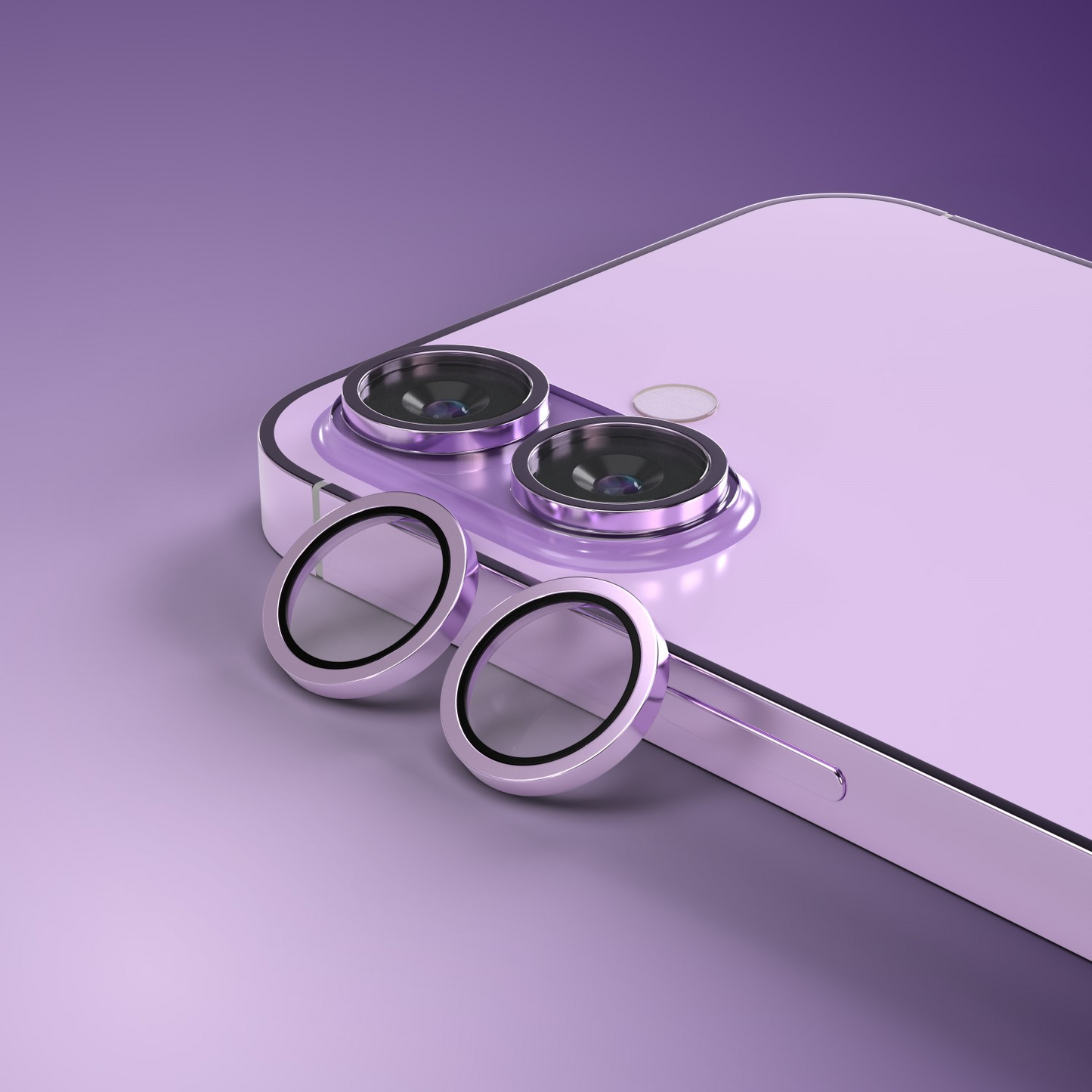Rückkamera-Schutzfolie Etteri für Apple iPhone 17, gehärtetes Glas, Lila