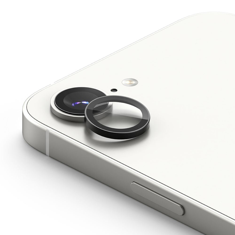 Schutzfolie Ringke für die Rückkamera des Apple iPhone 16e, gehärtetes Glas, Set mit 2 Stück, Schwarz