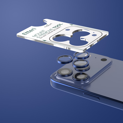Etteri Rückkamera-Schutzfolie für Apple iPhone 17 Pro Max / 17 Pro, gehärtetes Glas, Blau
