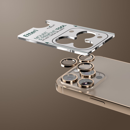 Etteri Rückkamera-Schutzfolie für Apple iPhone 16 Pro Max / 16 Pro, gehärtetes Glas, Bronze
