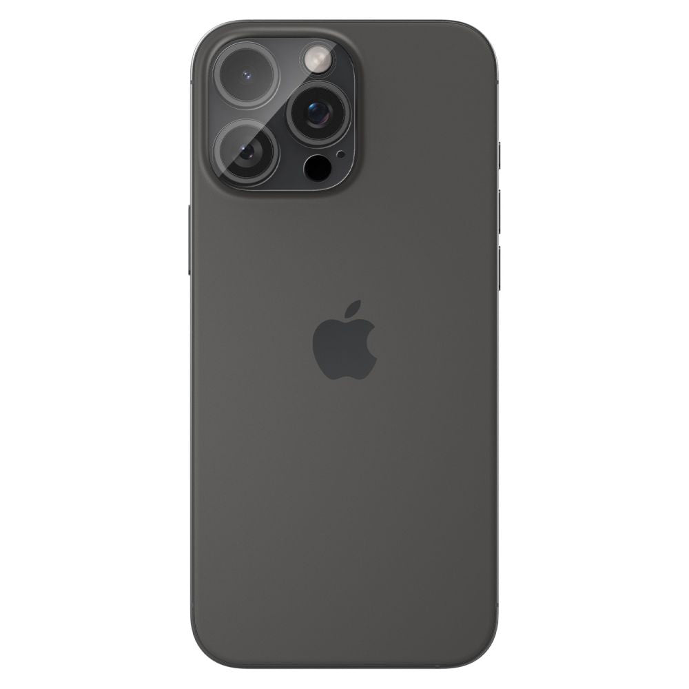 Spigen Optik Rückkamera-Schutzfolie für Apple iPhone 15 Pro Max / 15 Pro, sicheres Glas, Vollkleber, 2er-Set, transparent