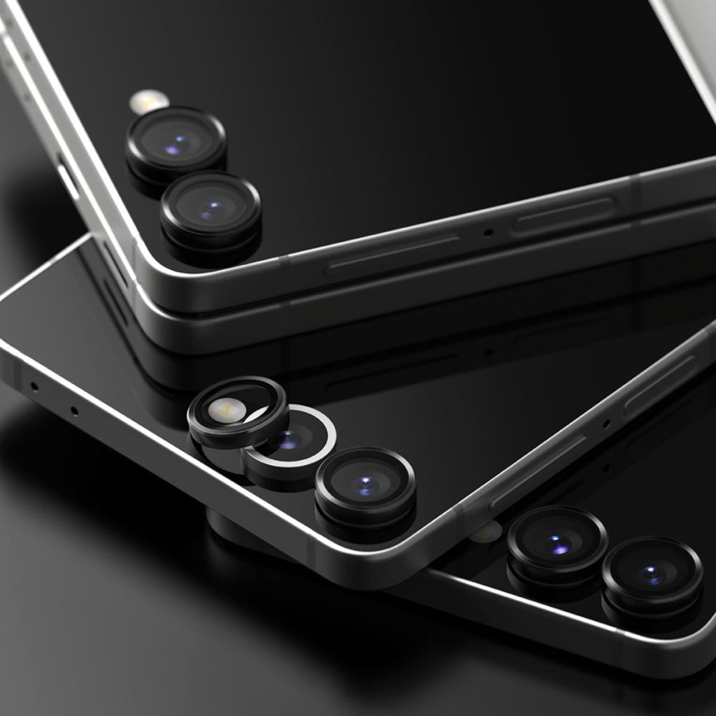 Schutzfolie Ringke Rückkamera für Samsung Galaxy Z Flip7 F766, Gehärtetes Glas, Set 2 Stück, Schwarz