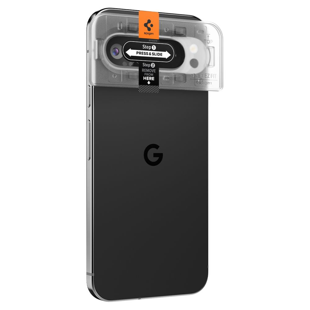 Spigen EZ FIT Rückkamera-Schutzfolie für Google Pixel 9 Pro, sicheres Glas, 2er-Set AGL08444