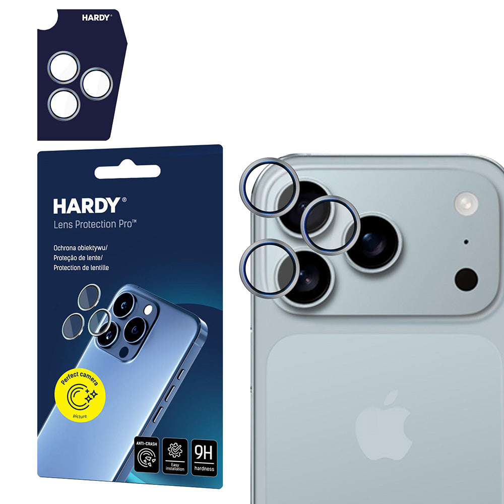 Schutzfolie 3MK Hardy Protection Pro für die Rückkamera des Apple iPhone 17 Pro Max / 17 Pro, gehärtetes Glas, Beige