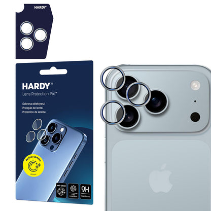 Schutzfolie 3MK Hardy Protection Pro für die Rückkamera des Apple iPhone 17 Pro Max / 17 Pro, gehärtetes Glas, Beige