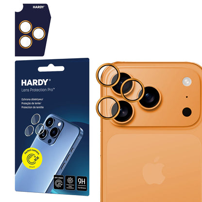 Schutzfolie Rückkamera 3MK Hardy Protection Pro für Apple iPhone 17 Pro Max / 17 Pro, Gehärtetes Glas, Orange