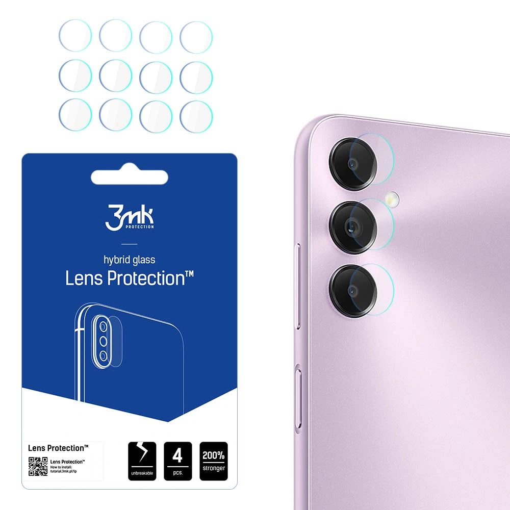 3MK Schutzfolie für die Rückkamera des Samsung Galaxy A05s A057, flexible Glasfolie, 4er-Set, transparent