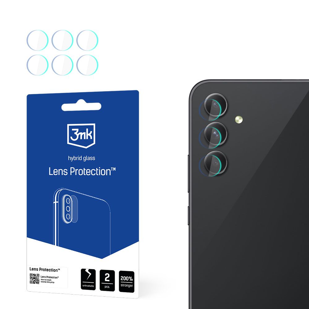 3MK Schutzfolie für die Rückkamera des Samsung Galaxy A54 A546, flexible Glasfolie, 4er-Set, transparent