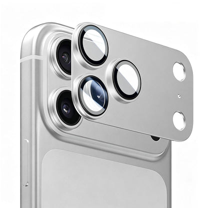 Blueo Integrated Metal Schutzfolie für die Rückkamera für Apple iPhone 17 Pro Max, gehärtetes Glas, Silberfarben