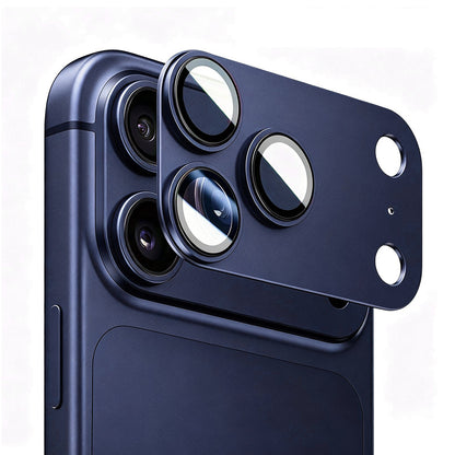 Blueo Integrated Metal Schutzfolie für die Rückkamera für Apple iPhone 17 Pro, gehärtetes Glas, Dunkelblau