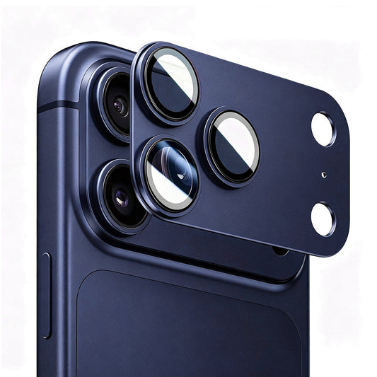 Blueo Integrated Metal Schutzfolie für die Rückkamera für Apple iPhone 17 Pro, gehärtetes Glas, Dunkelblau