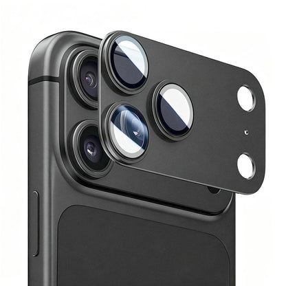 Blueo Integrated Metal Schutzfolie für die Rückkamera für Apple iPhone 18 Pro Max, gehärtetes Glas, Schwarz
