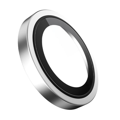 Blueo Schutzfolie für die Rückkamera mit Metallrahmen für Apple iPhone 18 Pro / 18 Pro Max, gehärtetes Glas, Silberfarben
