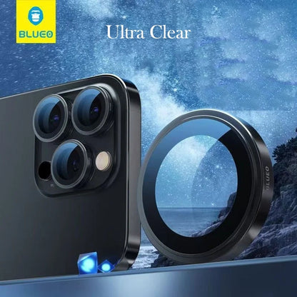 Blueo Sapphire Crystal Rückkamera-Schutzfolie für Apple iPhone 14 Pro Max / 14 Pro, gehärtetes Glas, Lila