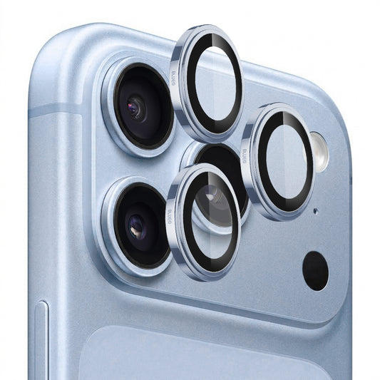 Blueo Sapphire Crystal Schutzfolie für die Rückkamera für Apple iPhone 18 Pro / 18 Pro Max, gehärtetes Glas, Hellblau