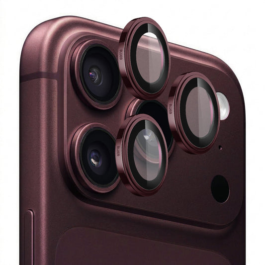 Blueo Sapphire Crystal Schutzfolie für die Rückkamera des Apple iPhone 18 Pro / 18 Pro Max, gehärtetes Glas, Burgunderrot