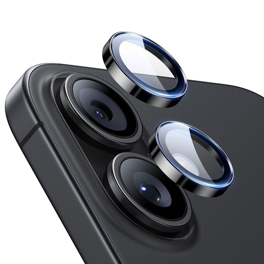 Schutzfolie ESR Armorite für die Rückkamera des Apple iPhone 17 / 16 Plus / 16, gehärtetes Glas, Schwarz