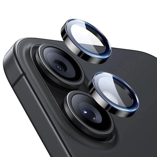 Schutzfolie ESR Armorite für die Rückkamera des Apple iPhone 17 / 16 Plus / 16, gehärtetes Glas, Set mit 2 Stücken, Schwarz