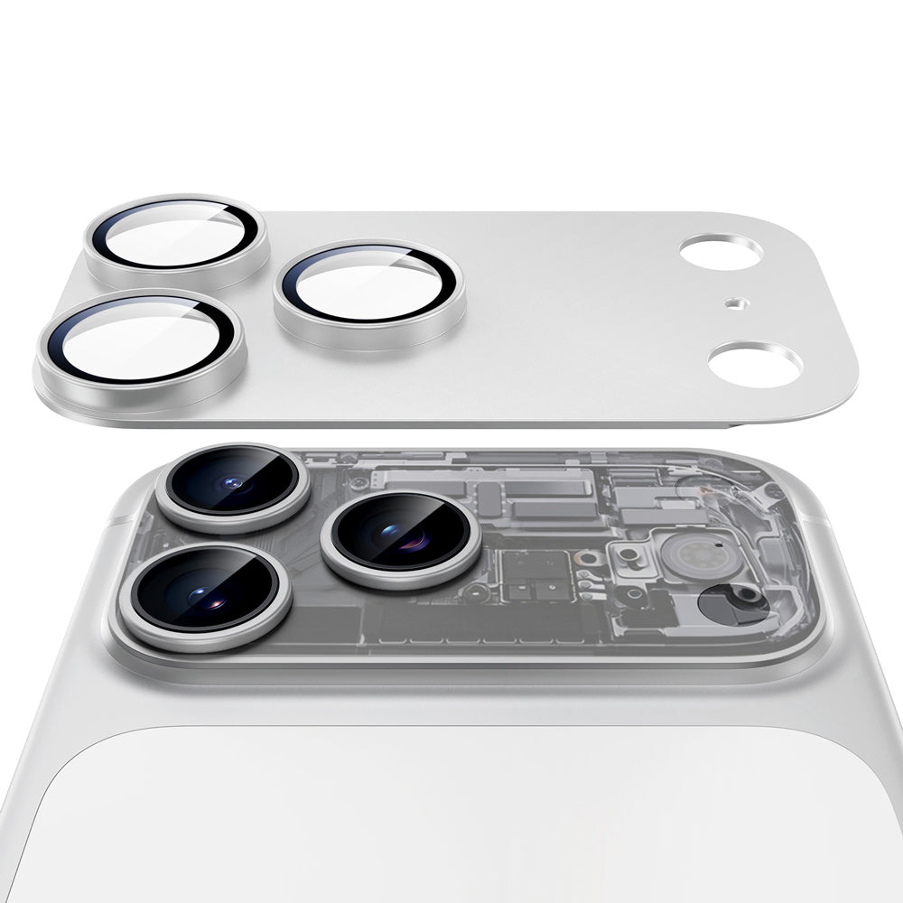 Schutzfolie für die Rückkamera ESR Armorite Pro für Apple iPhone 18 Pro, gehärtetes Glas, silberfarben
