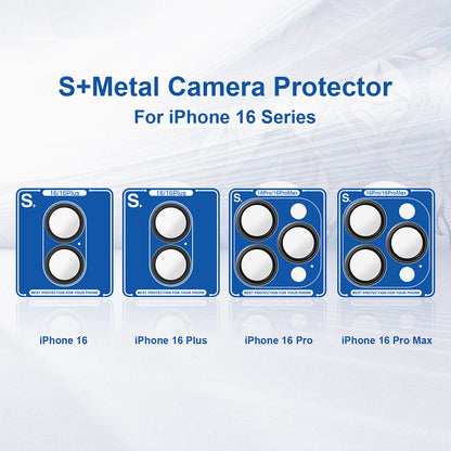 Lito S+ Rear Camera Protective Film for Apple iPhone 16 Pro Max / 16 Pro, Tempered Glass, Silver