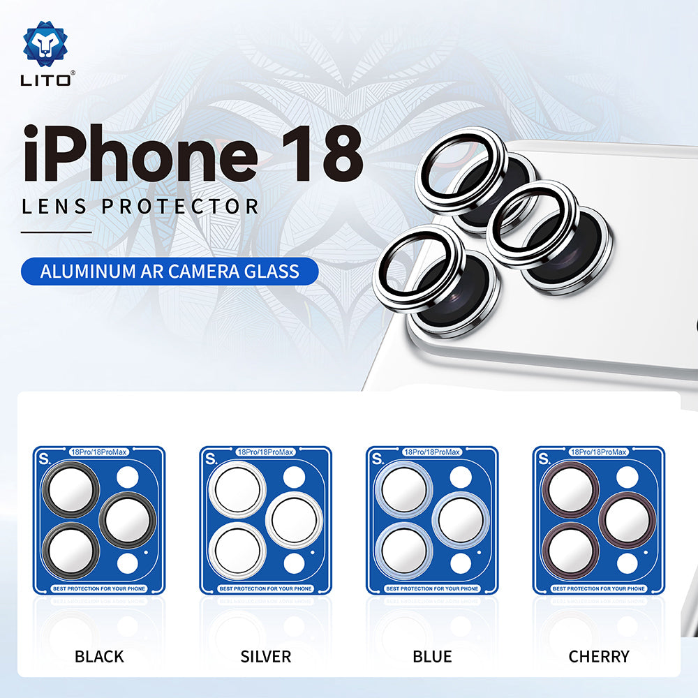Rückkamera-Schutzfolie Lito S+ für Apple iPhone 18 Pro / 18 Pro Max, Sicherheitsglas, Silber