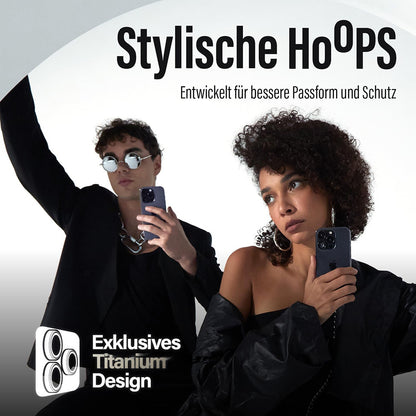 Schutzfolie PanzerGlass Hoops für die Rückkamera des Samsung Galaxy S25 Ultra S938, gehärtetes Glas, Transparent