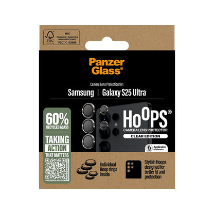 Schutzfolie PanzerGlass Hoops für die Rückkamera des Samsung Galaxy S25 Ultra S938, gehärtetes Glas, Transparent