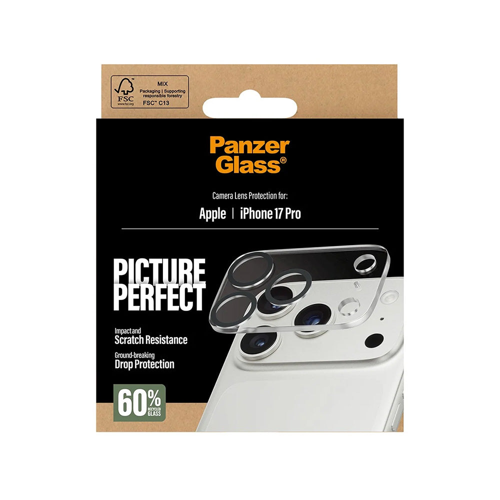Schutzfolie PanzerGlass PicturePerfect für Apple iPhone 17 Pro, gehärtetes Glas, Transparent