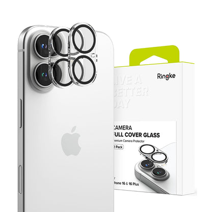 Ringke Rückkamera-Schutzfolie für Apple iPhone 16 Plus / 16, gehärtetes Glas, 2er-Set, transparent