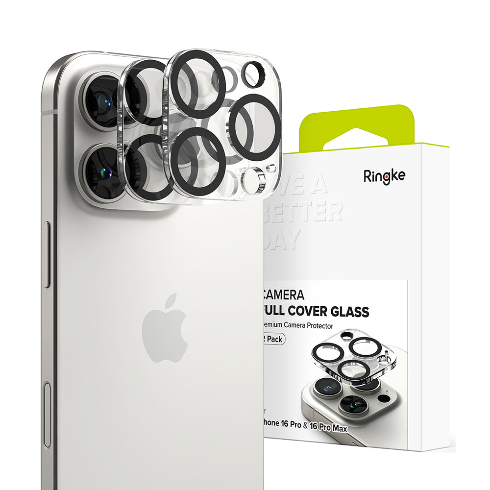 Schutzfolie Ringke Rückkamera für Apple iPhone 16 Pro Max / 16 Pro, gehärtetes Glas, Set 2 Stück, Transparent