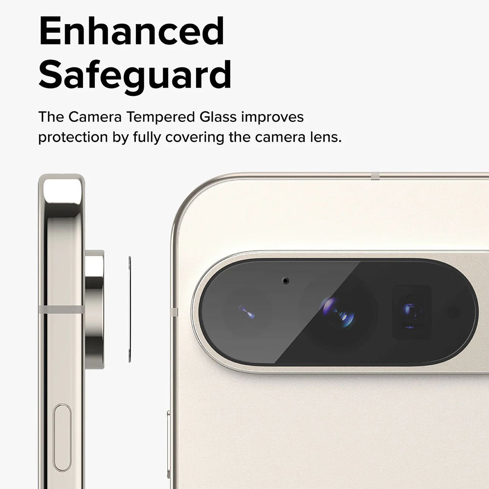 Schutzfolie Ringke Rückkamera für Google Pixel 9 Pro XL, Gehärtetes Glas, Set 3 Stück, Transparent