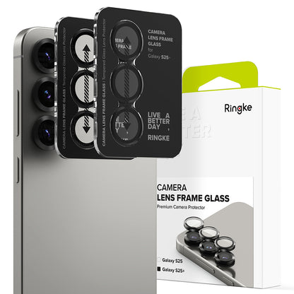 Schutzfolie Ringke Rückkamera für Samsung Galaxy S25 S931, Gehärtetes Glas, Schwarz