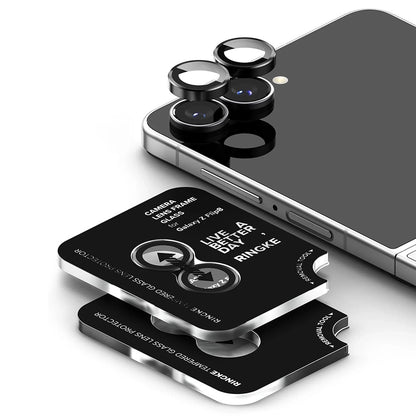 Ringke Rückkamera-Schutzfolie für Samsung Galaxy Z Flip8 F776, gehärtetes Glas, 2er-Set, Schwarz